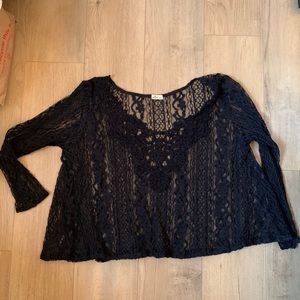 EUC Hollister lace shirt LG